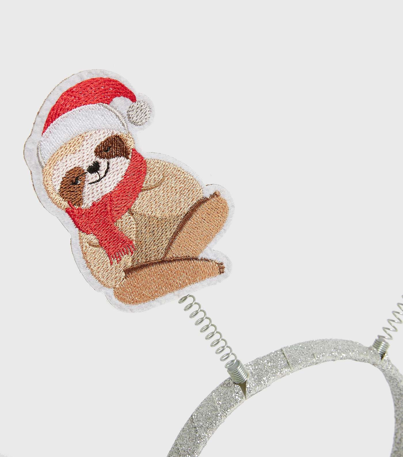 Silver Christmas Sloth Bopper Headband Image 4