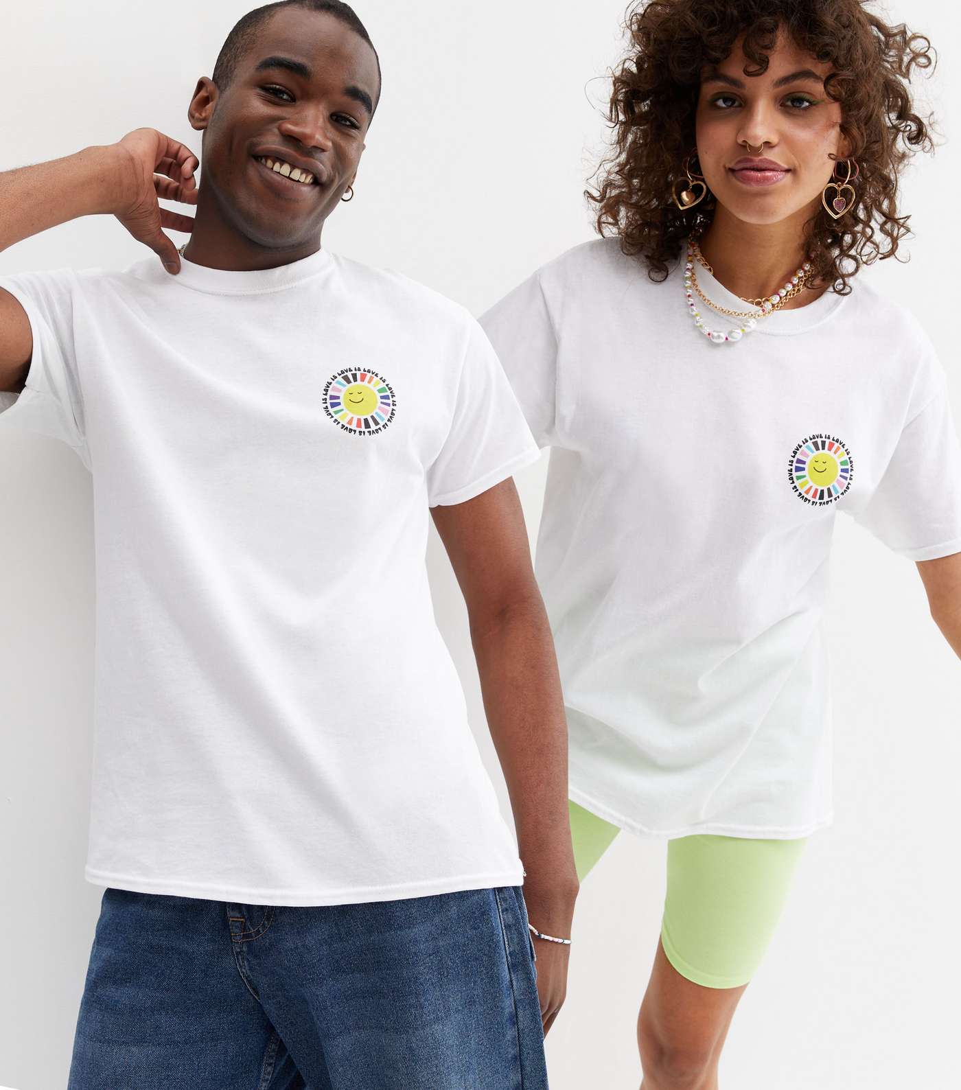 White Sun Love is Love Logo Pride Charity T-Shirt