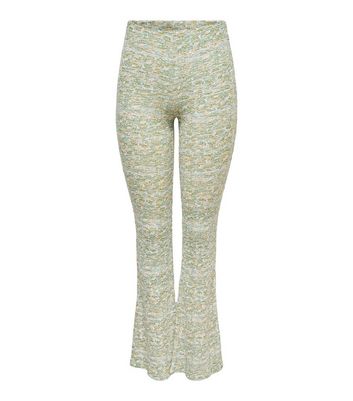 Damen Bekleidung NEON & NYLON Off White Speckled Flared Trousers