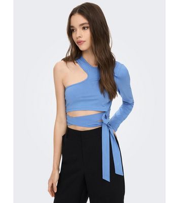 Neon blue 2024 crop top