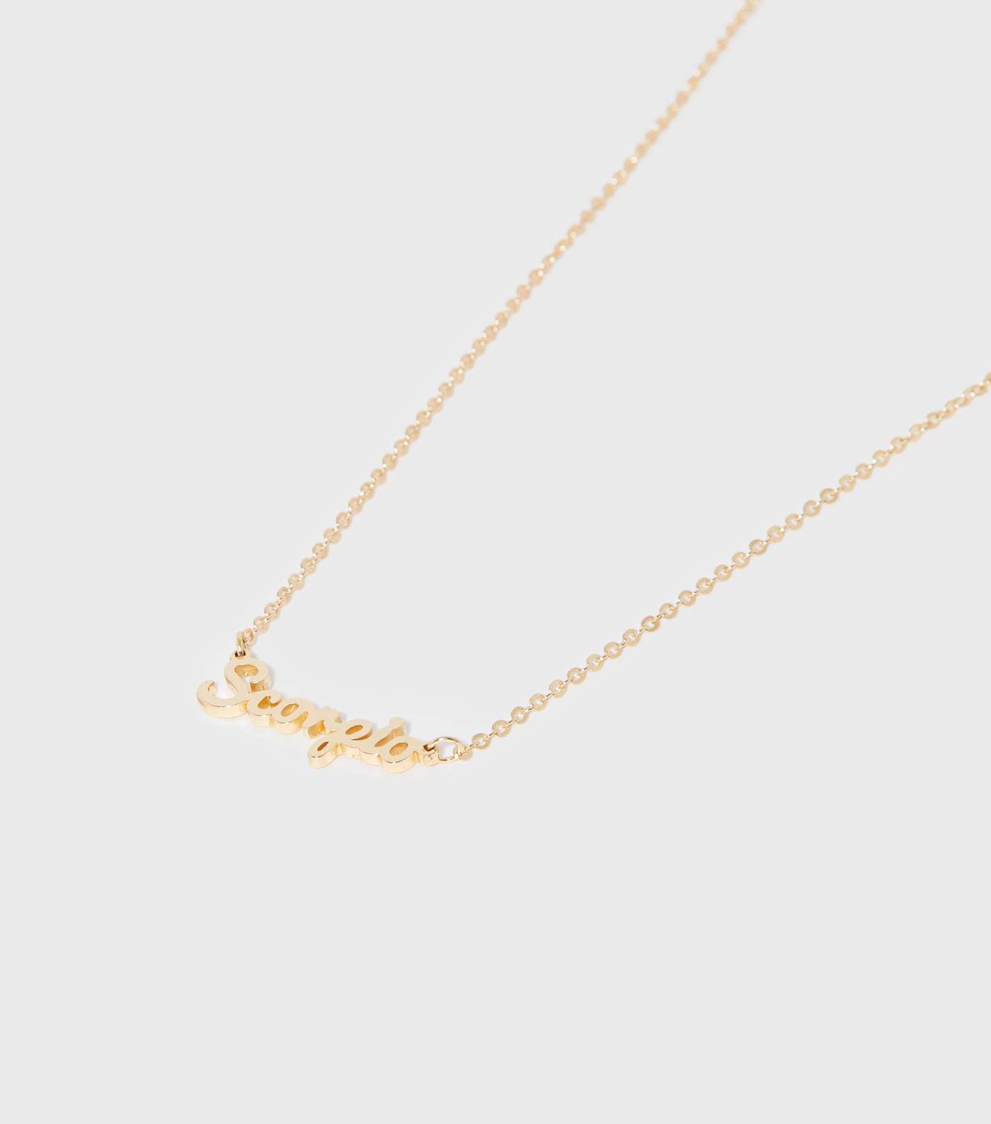 Gold Scorpio Star Sign Pendant Necklace Image 2