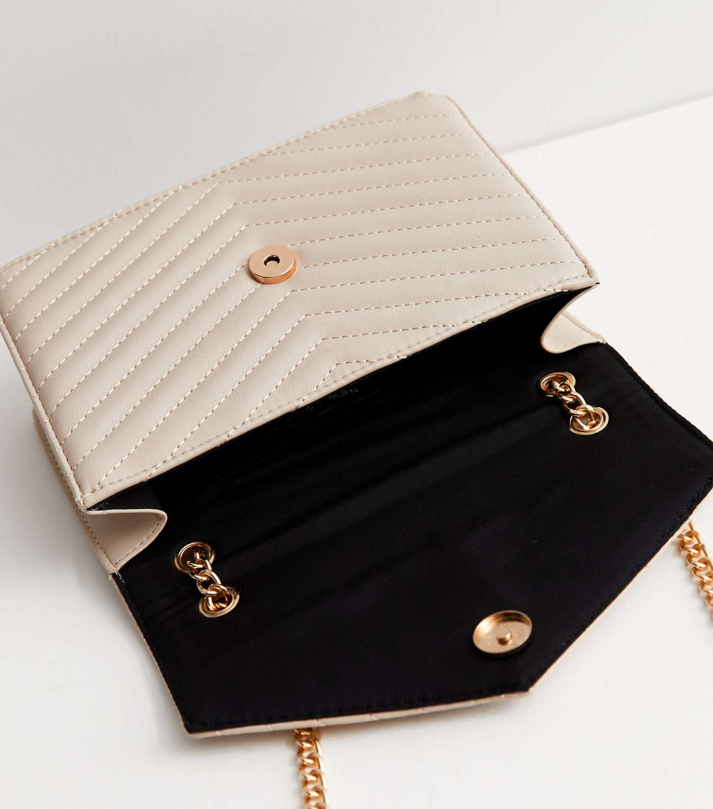Cream Bee Quilted Leather-Look Cross Body Bag Image 3