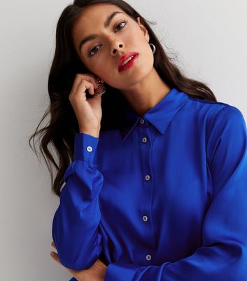 Womens Clothing Tops Shirts BITE STUDIOS Pintuck-detail Long-sleeve Shirt in Blue 