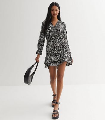 New look leopard print best sale wrap dress