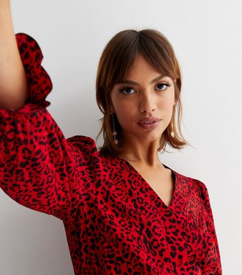 Next red best sale leopard print top