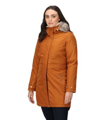 Regatta Light Brown Hooded Faux Fur 