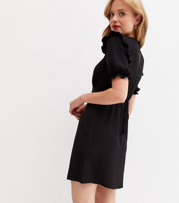 Short ruffle sale sleeve dress