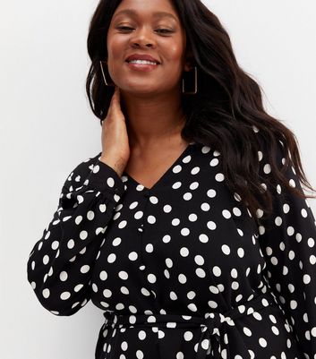 Spotty long sleeve hot sale dress