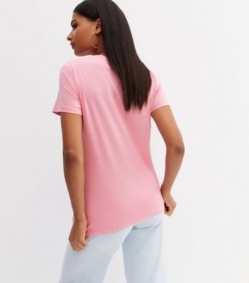 Damen Bekleidung Mid Pink Metallic Lips Logo T-Shirt