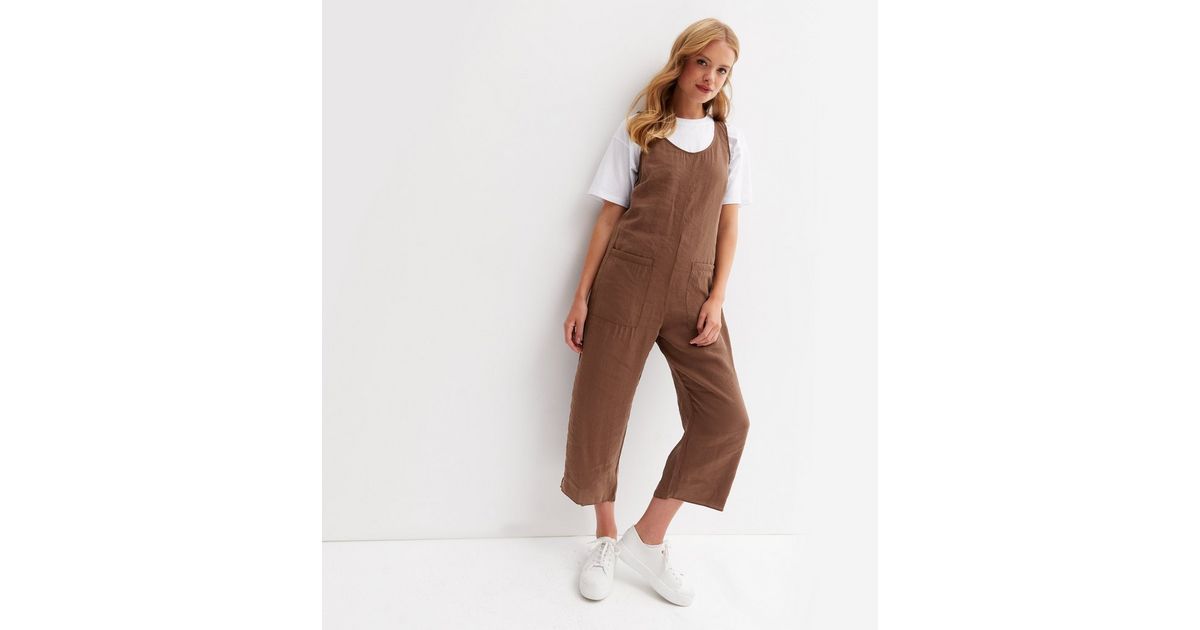 Brown Loose Fit Jumpsuit for Women