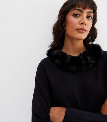 Fur deals collar jumper