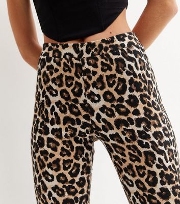 Animal Print Premium Linen Viscose Woven Trouser | Karen Millen