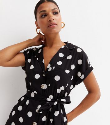 Polka dot cheap playsuit new look