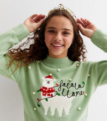 Girls christmas jumper hotsell