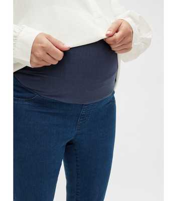 Mamalicious Maternity Bright Blue Over Bump Skinny Jeggings