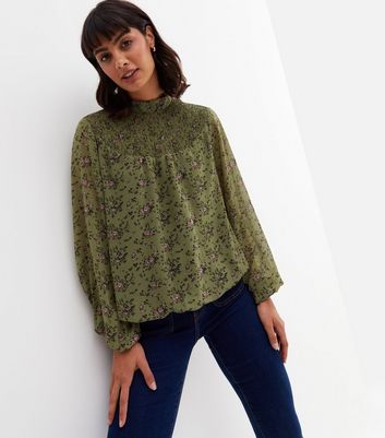 High neck shop blouse new look