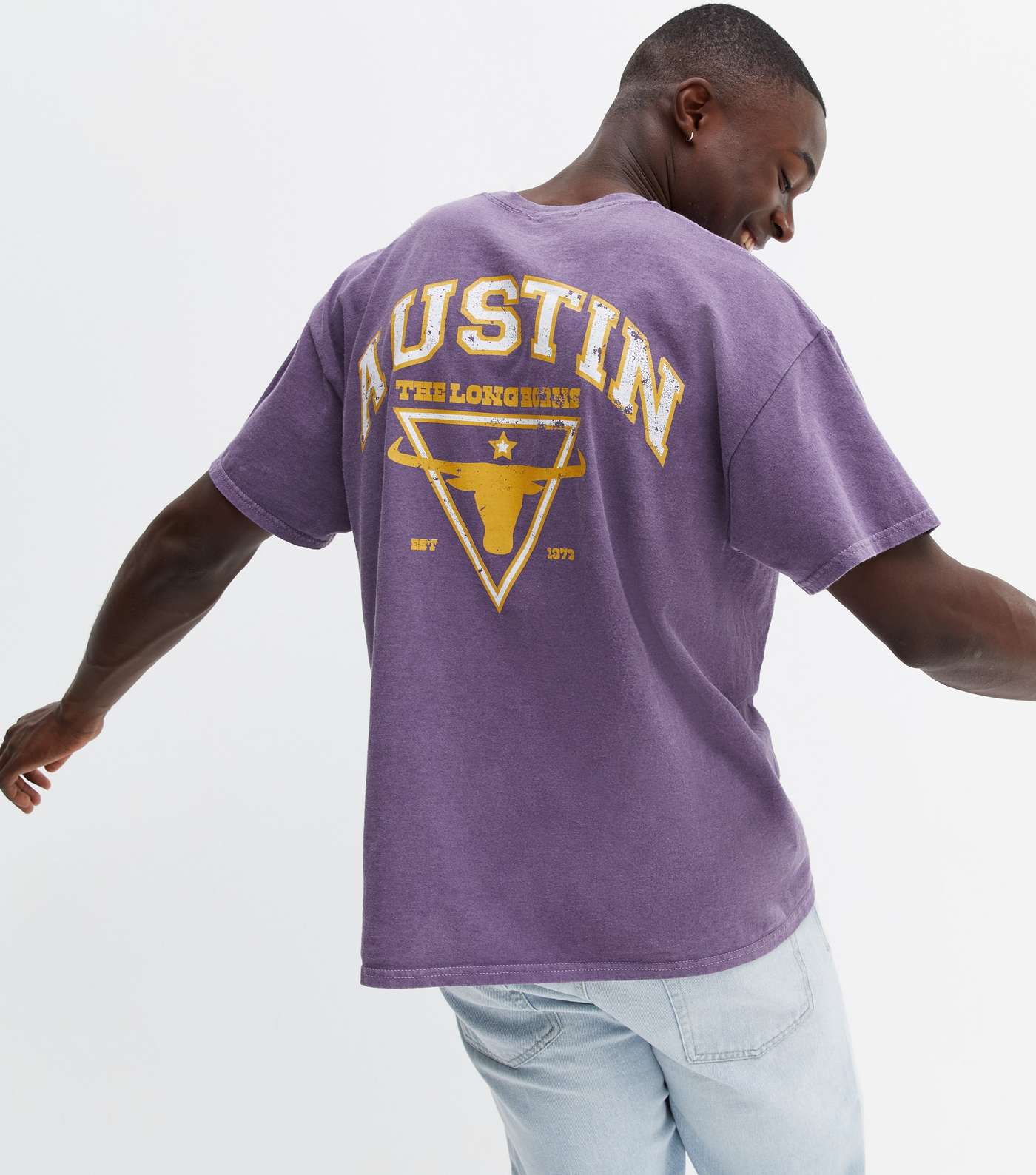 Purple Austin Logo Oversized T-Shirt