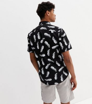 Black Pineapple Short Sleeve Shirt 