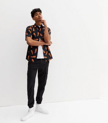 Herrenmode Bekleidung für Herren Only & Sons Navy Pineapple Short Sleeve Shirt Herrenmode Bekleidung für Herren Only & Sons Navy Pineapple Short Sleeve Shirt