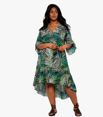 Ax paris curve sale tropical wrap dress