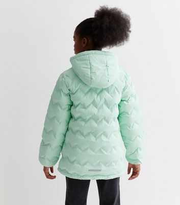 Name It Mint Green Quilted Hooded Puffer Jacket New Look