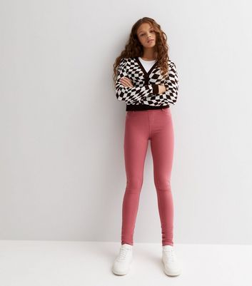 Girls pink skinny store jeans