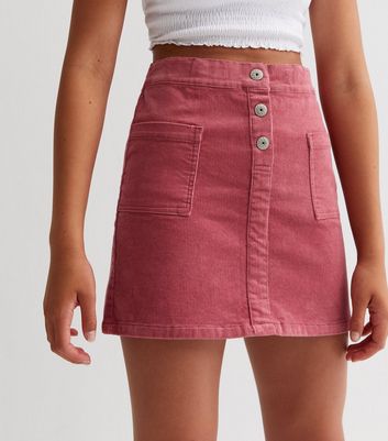 Name It Pink Cord Pocket Front Mini Skirt New Look