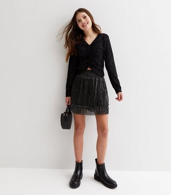 Sequin tiered hotsell skirt zara