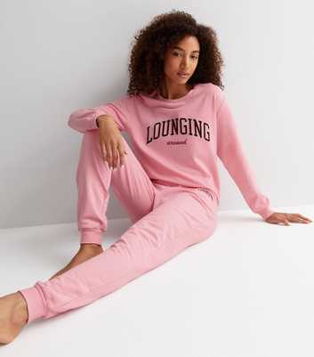 Mid Pink Lounging Logo Lounge Sweatshirt