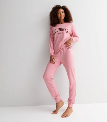 Mid Pink Lounging Logo Lounge Joggers