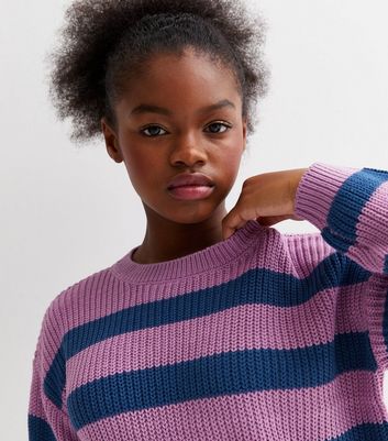 Purple 2025 striped jumper