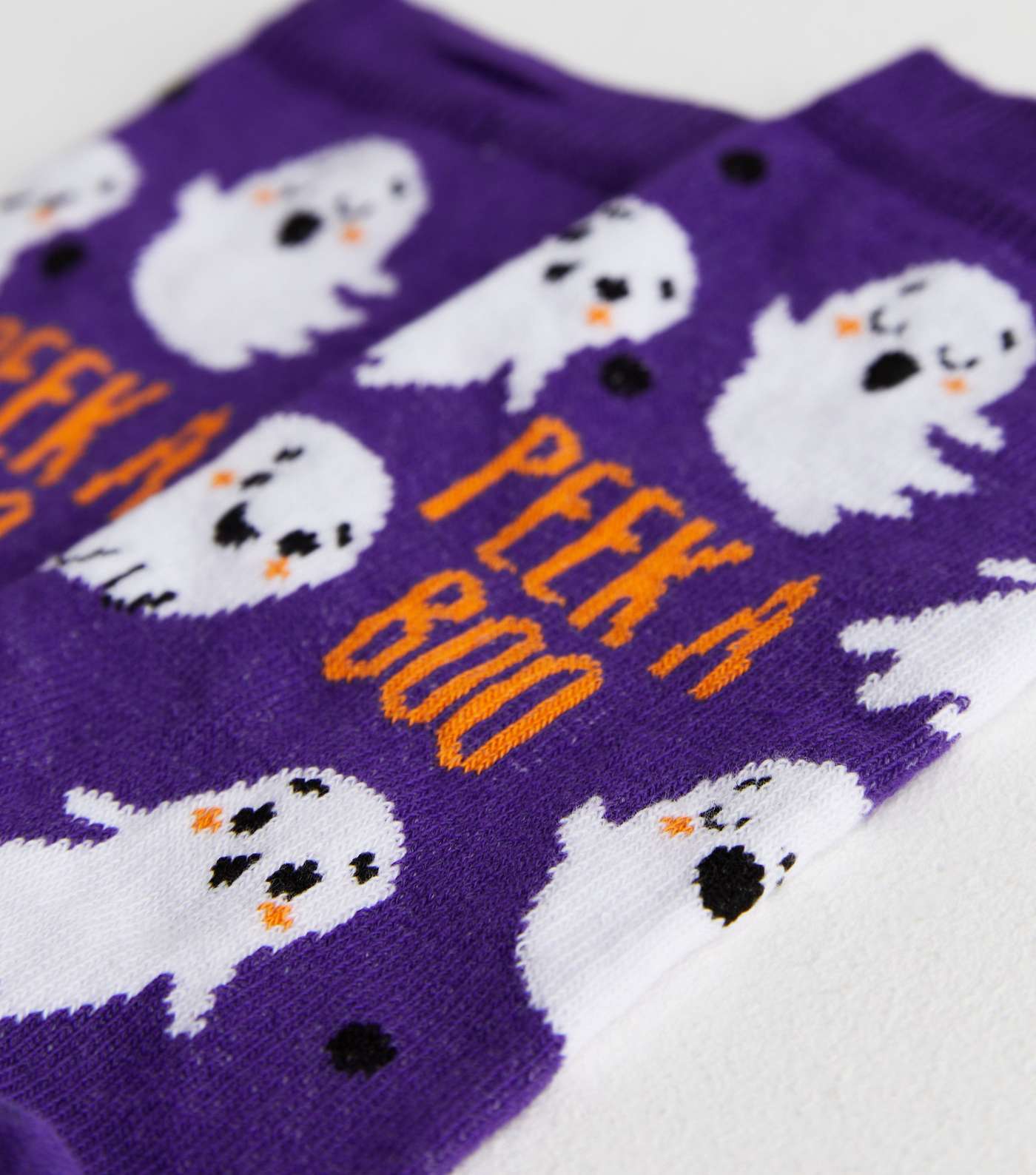 Dark Purple Ghost Peek A Boo Socks Image 2