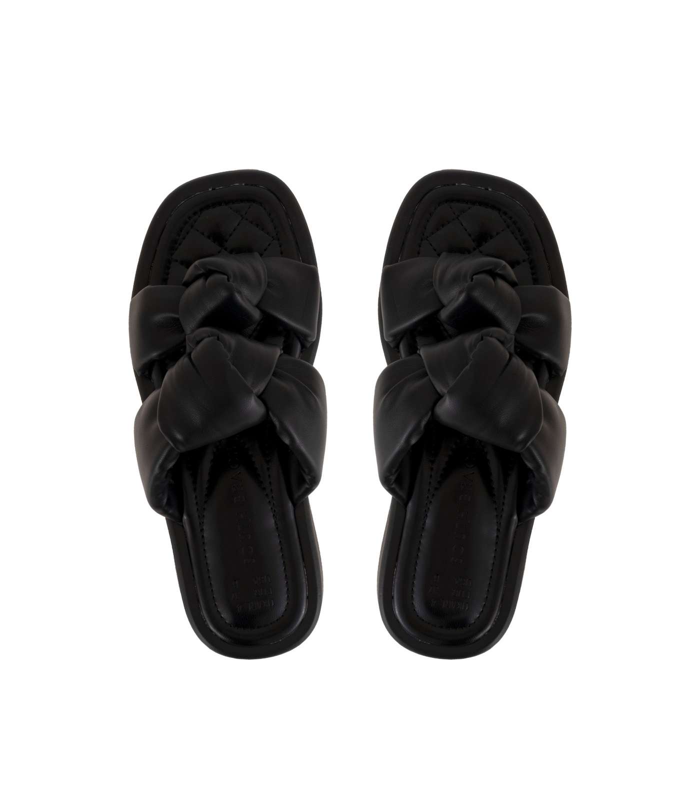 South Beach Black Double Knot Chunky Sliders Image 2