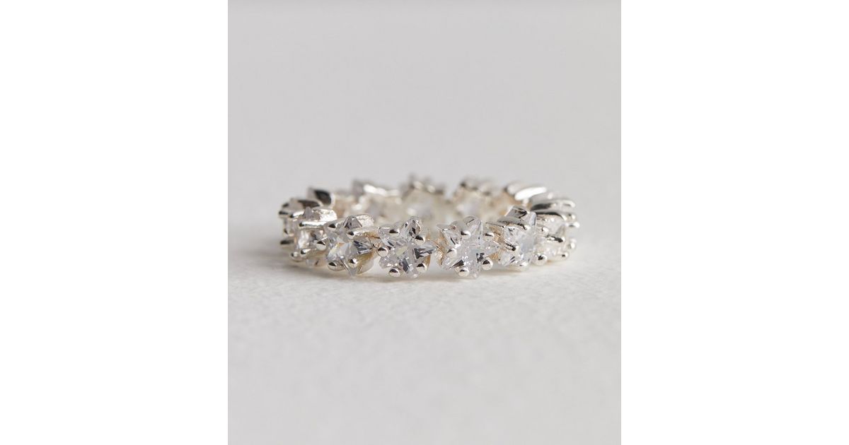 Crystal Cubic Zirconia Star Ring New Look
