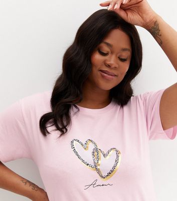 new look pink t shirt