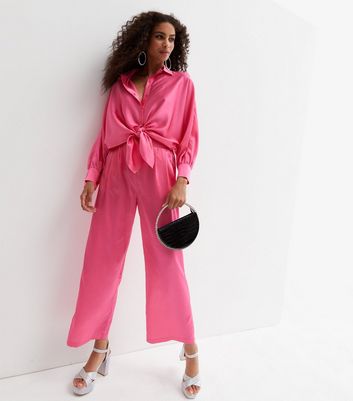 bright wide leg trousers