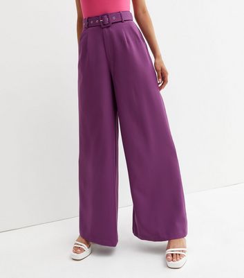 Purple belted hot sale trousers