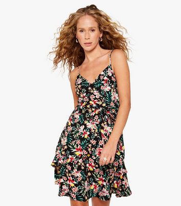 Xhilaration black sales floral dress