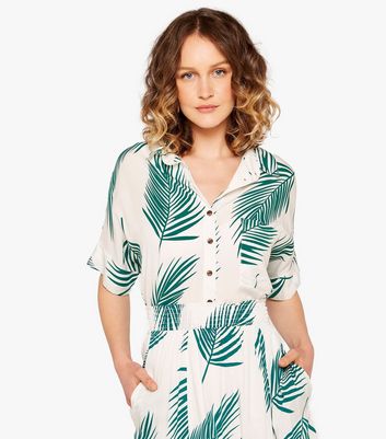 Apricot White Palm Leaf Shirt | New Look