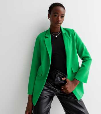 Tall Green Long Sleeve Relaxed Fit Blazer