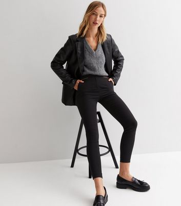 New Look wide leg tailored pants in black | ASOS