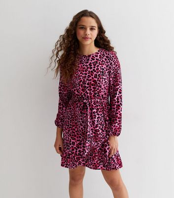 Next girls clearance leopard print dress