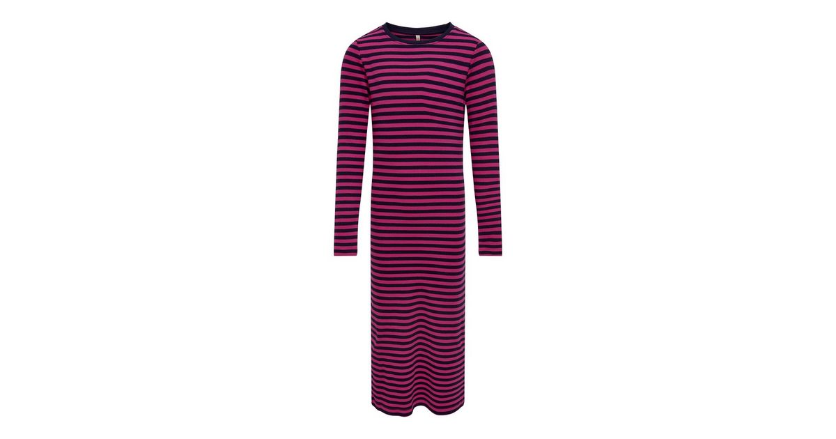 KIDS ONLY Pink Stripe Long Sleeve Dress | New Look