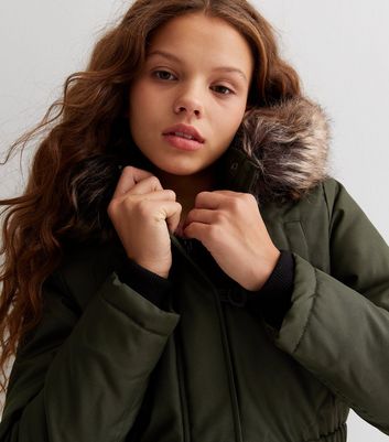 Girls store parka coats