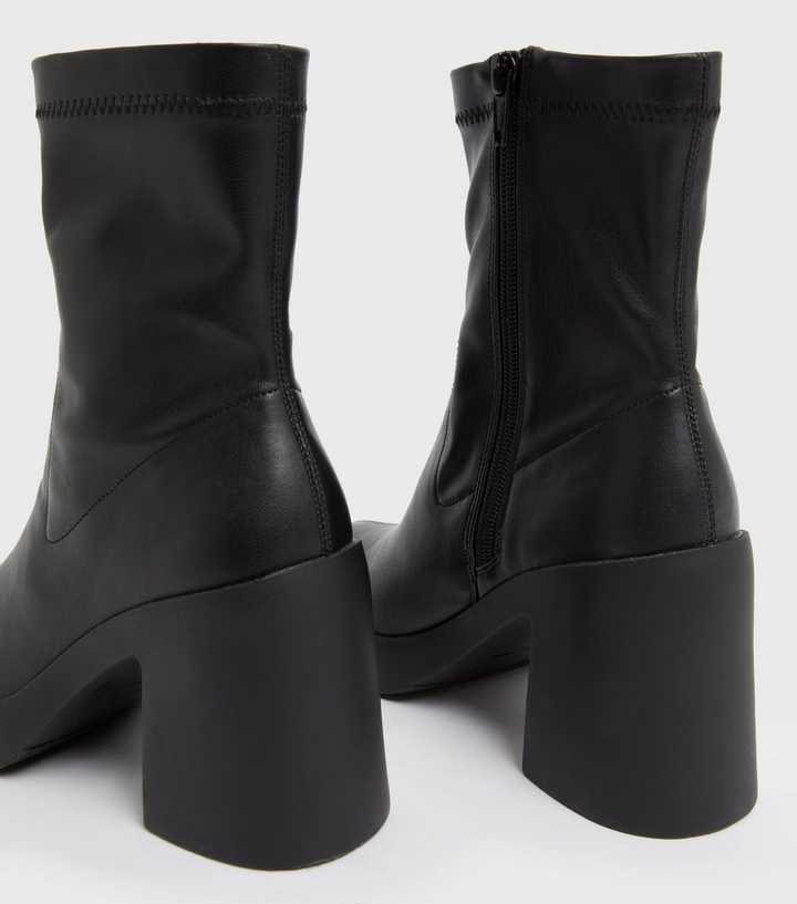 black sock boots new look