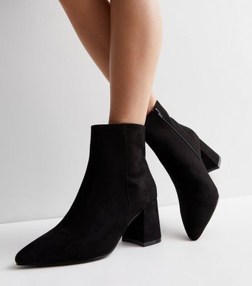 Wide fit black heeled on sale boots