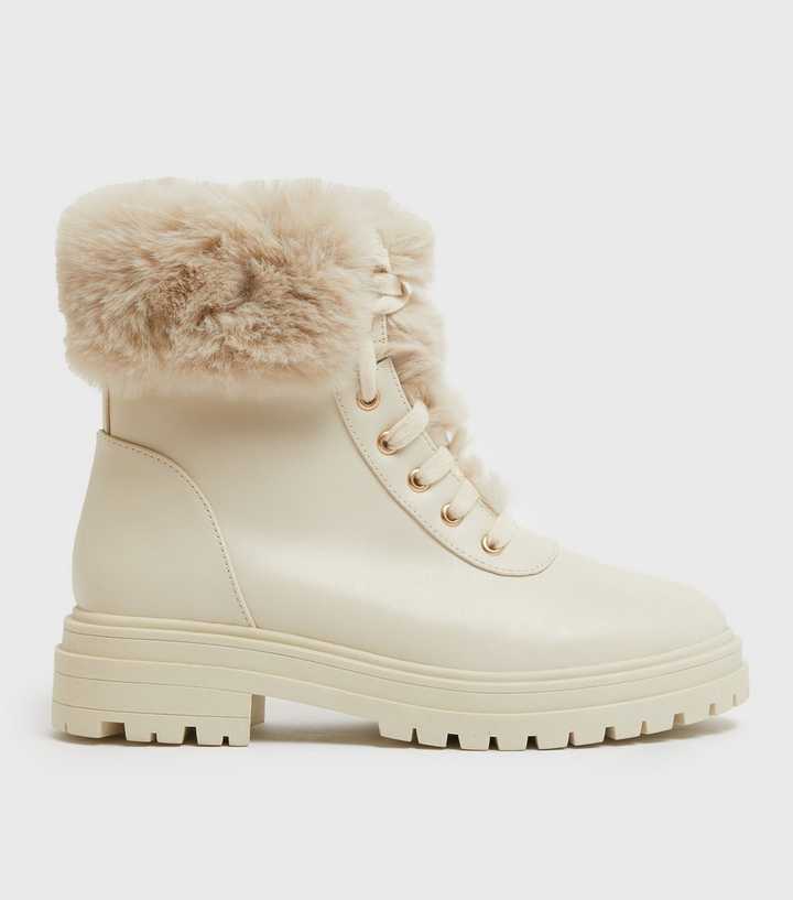 new look fur boots