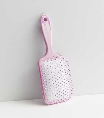 Lilac Iridescent Gem Paddle Hair Brush