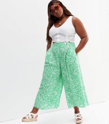 New Look tailored wide leg pants in bright green  ASOS