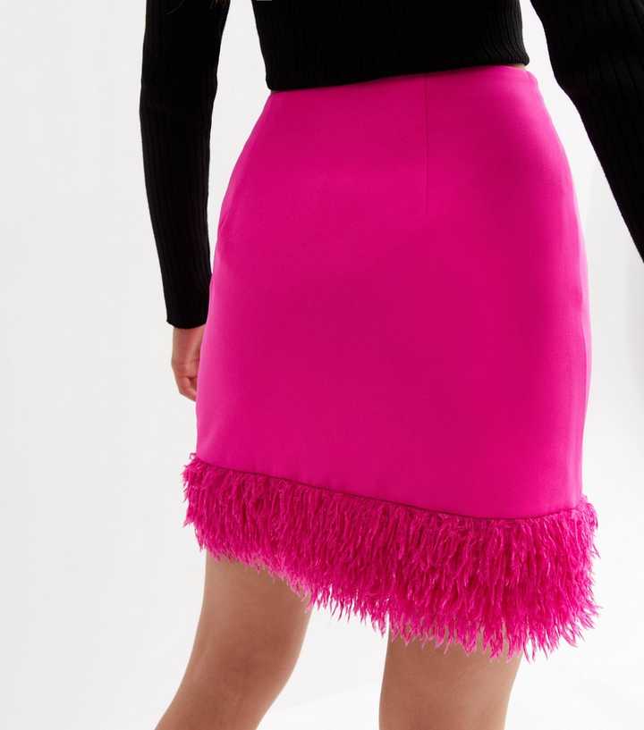 Feather Skirt - Pink